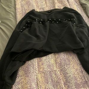 Zara crop top sweatshirt